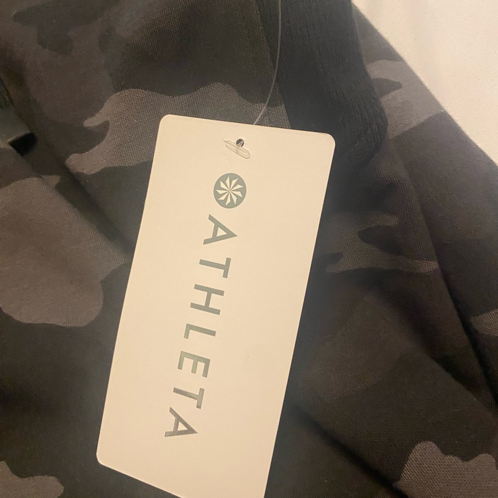 Athleta Women's Gray & Black Camo Zip Hoodie - Picture 4 of 5